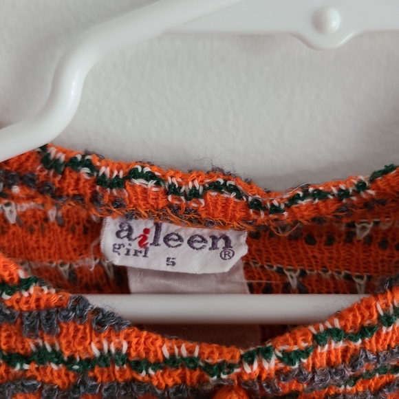 60s / 70s Vintage Girls Ruffle Sleeve Sweater Top - Picture 4 of 4